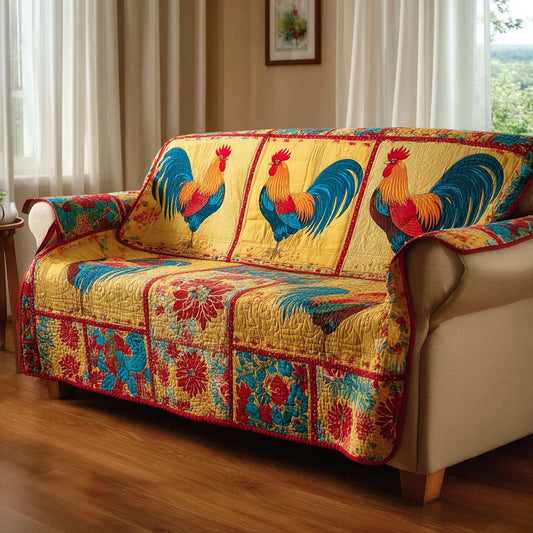 Chicken Bloom Quilted Sofa Cover NCU0DK11661