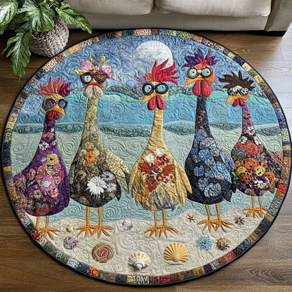 Chicken Charisma Quilted Round Mat NCU0PT960