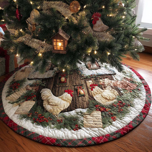 Chicken Choir Night Quilted Tree Skirt NCU0XD1987