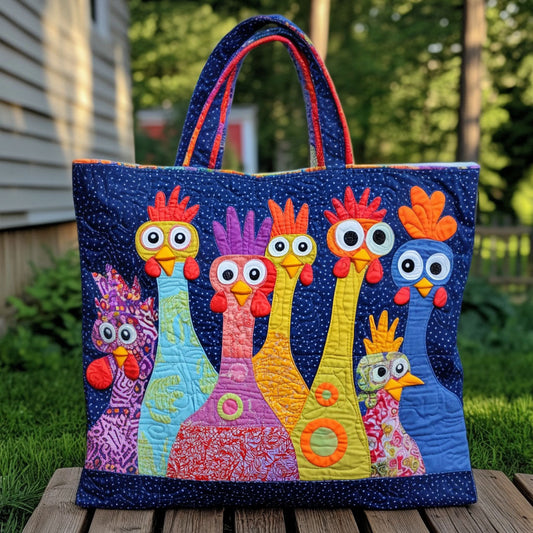 Chicken Coop Charm Quilted Tote Bag NCU0PT7967
