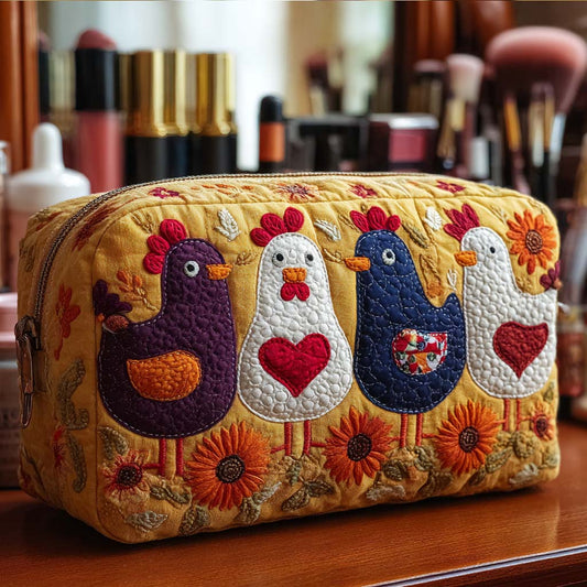 Chicken Feather Quilted Makeup Bag NCU0NT10539