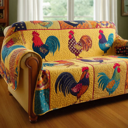 Chicken Garden Quilted Sofa Cover NCU0DK11660