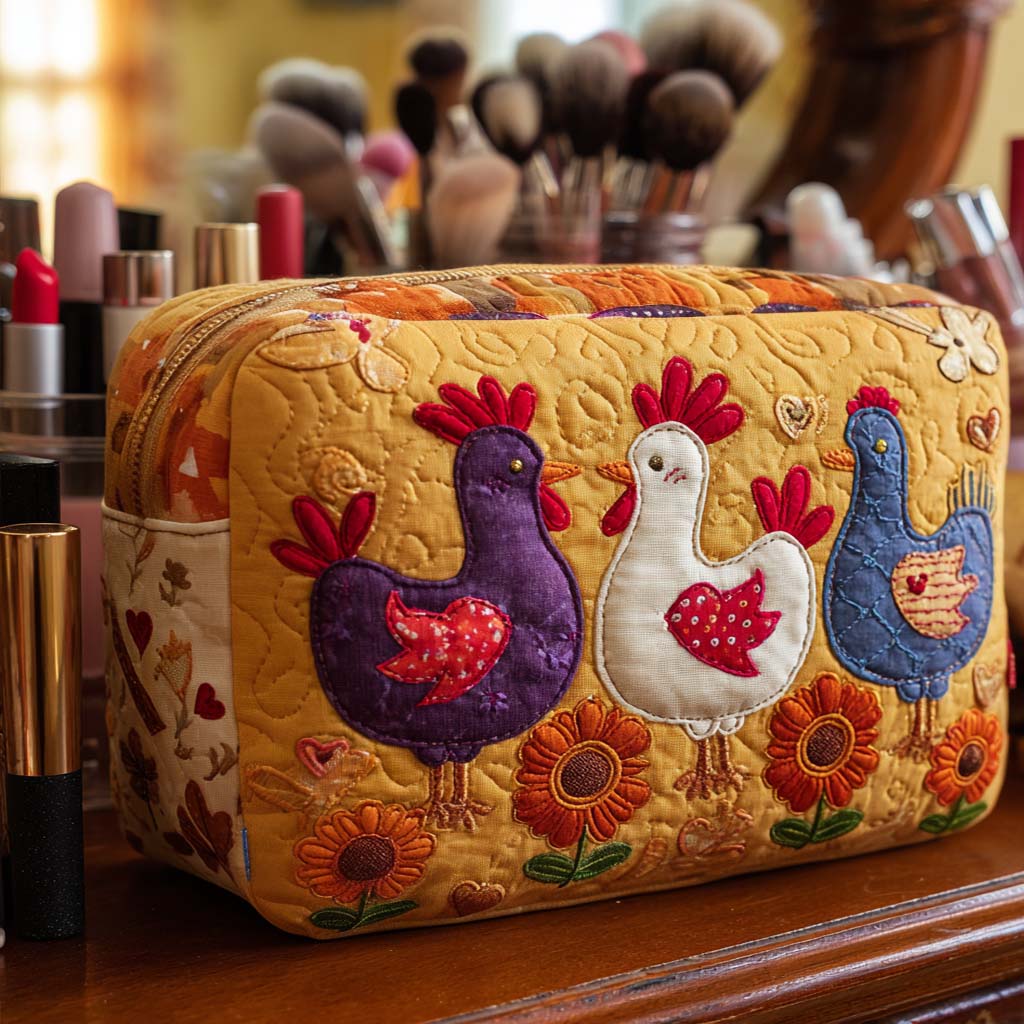 Chicken Light Quilted Makeup Bag NCU0NT10543