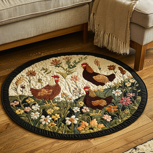 Chicken Nest Quilted Round Mat NCU0DK7570