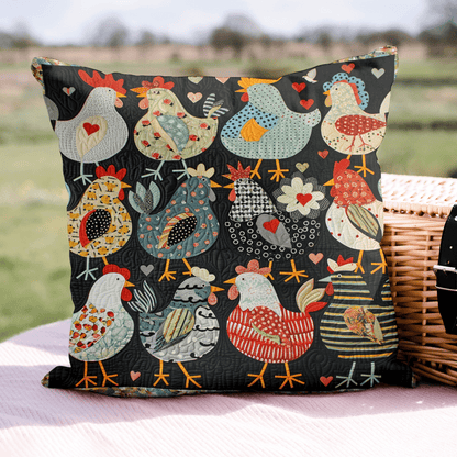 Chicken Paradise Quilted Pillow Case NCU0TH1198