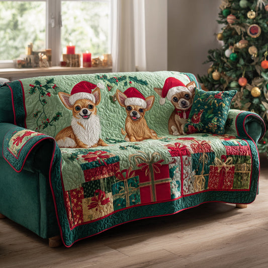 Chihuahua Cheer Quilted Sofa Cover NCU0HH1356