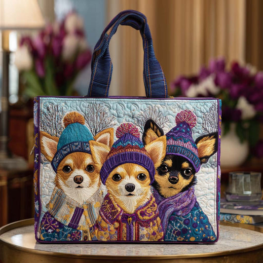 Chihuahua Friends Quilted Tote Bag NCU0NT9804