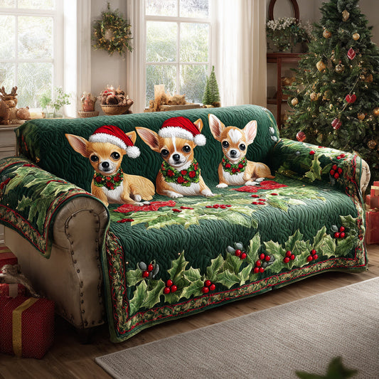 Chihuahua Garland Quilted Sofa Cover NCU0HH1357