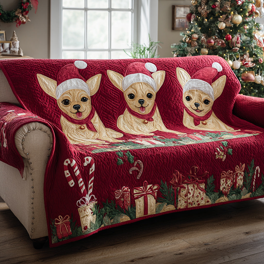 Chihuahua Jolly Quilted Sofa Cover NCU0HH1358