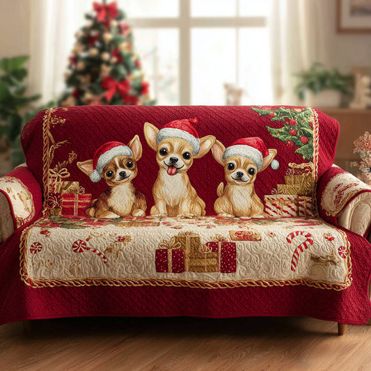 Chihuahua Joyful Quilted Sofa Cover NCU0HH1359