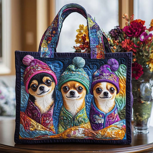 Chihuahua Trio Quilted Tote Bag NCU0NT9805