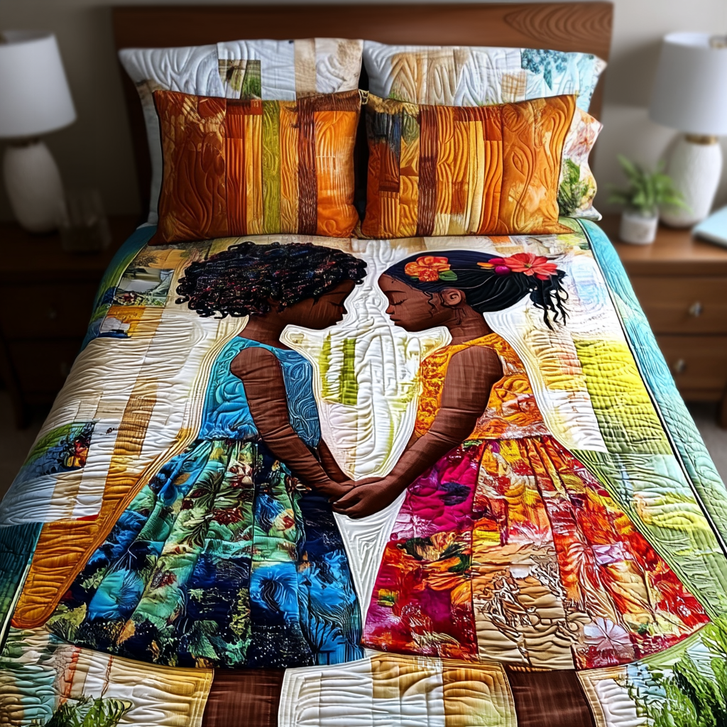 Childhood Bond 3-Piece Quilted Bedding Set NCU0NT8061