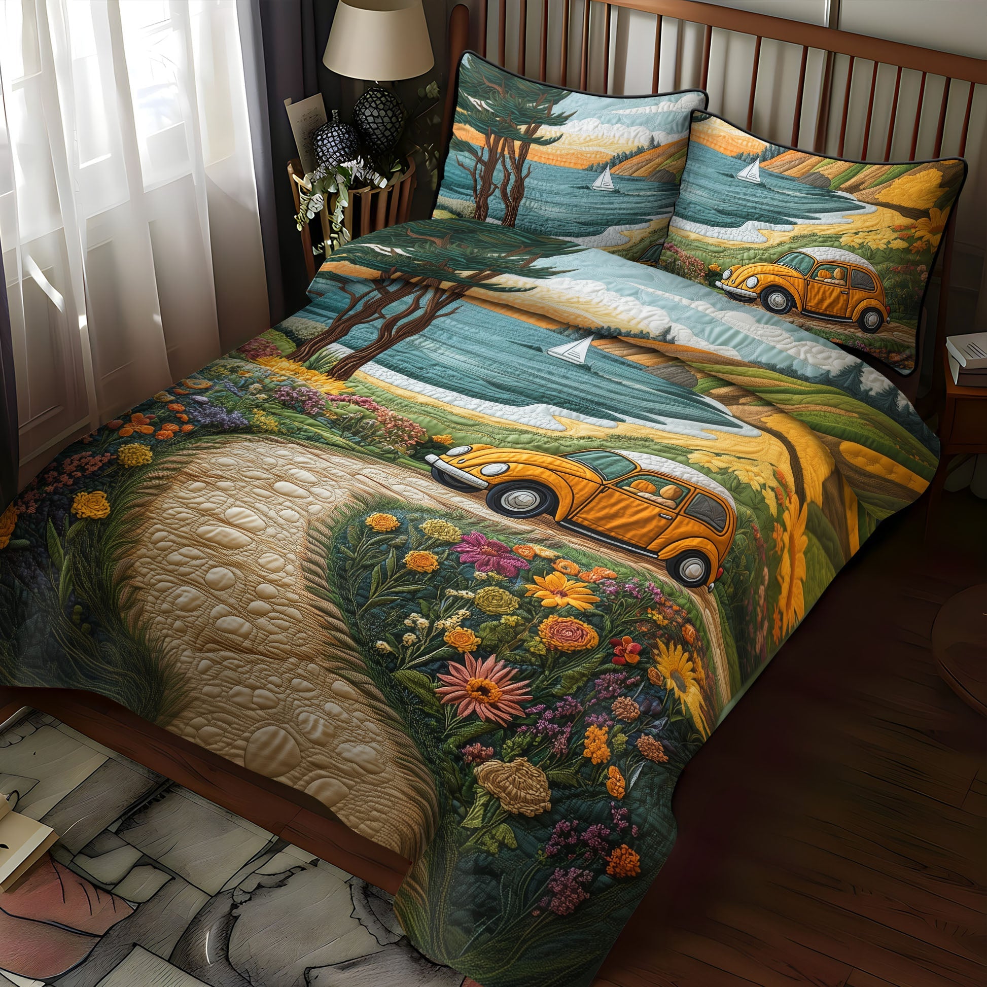 Chill Bug Journey 3-Piece Quilted Bedding Set NCU0PT5312 – Vantique