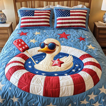 Chill Duck Float 3-Piece Quilted Bedding Set NCU0NT7717