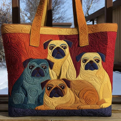 Chonkster Pug V2 Quilted Tote Bag NCU0PT9555