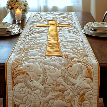 Christian Cross Dream Quilted Table Runner NCU0DV6340