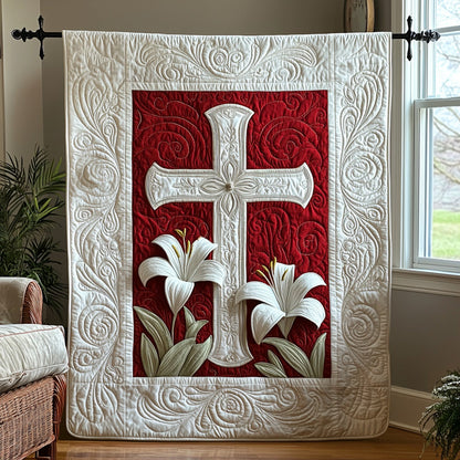 Christian Cross Hope Quilted Blanket NCU0DV6373