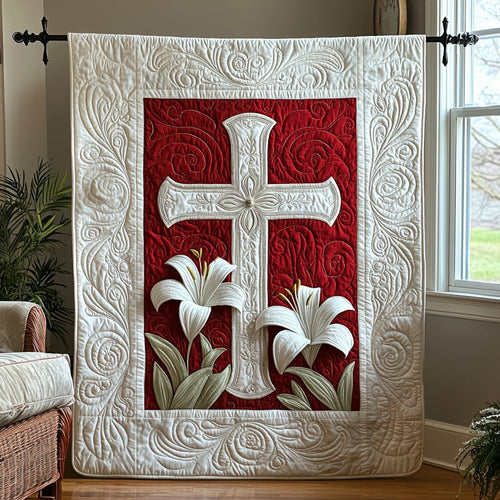 Christian Cross Hope Quilted Blanket NCU0DV6373