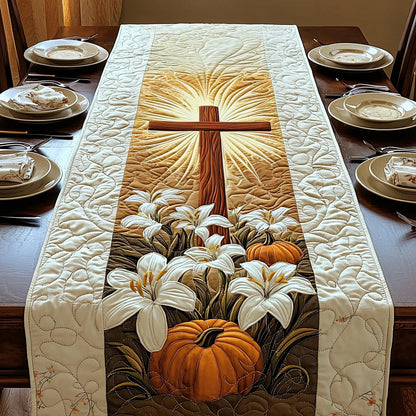 Christian Cross Radiance Quilted Table Runner NCU0DV6335