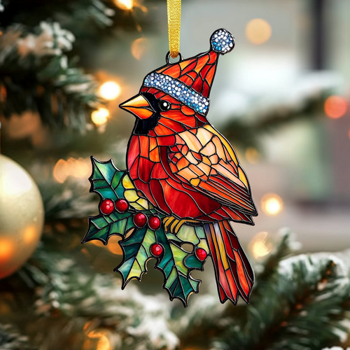 Christmas Cardinal Mica Ornament NCU0DV1748