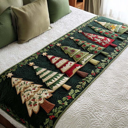 Christmas Forest Quilted Bed Runner NCU0NT9891