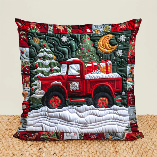 Christmas Truck Quilted Pillow Case NCU0NT654