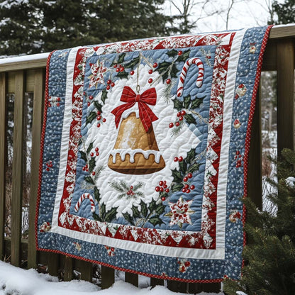 Christmas Bell Harmony Quilted Blanket NCU0XD314
