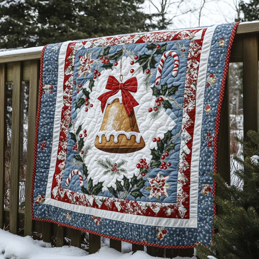 Christmas Bell Harmony Quilted Blanket NCU0XD314