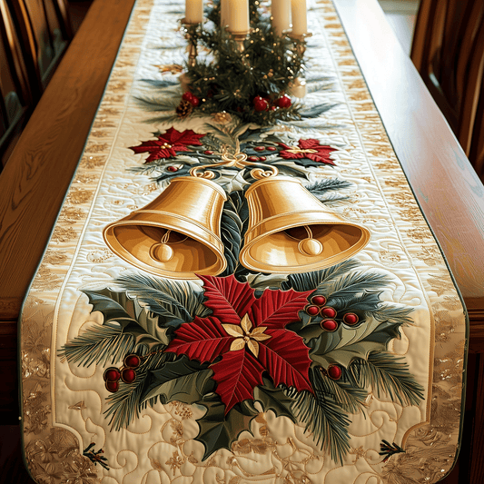Christmas Bell Magic Quilted Table Runner NCU0TH2340
