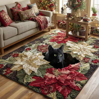 Christmas Black Cat Surprise Area Rug NCU0DV8794