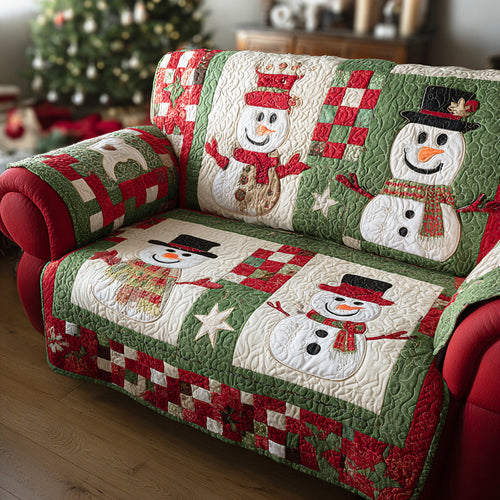 Christmas Candle Night Quilted Sofa Cover NCU0TD1455