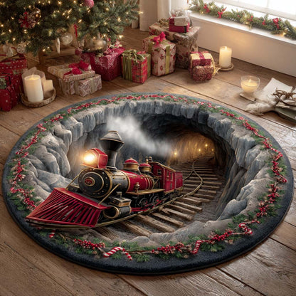 Christmas Train Round Carpet NCU0VT304