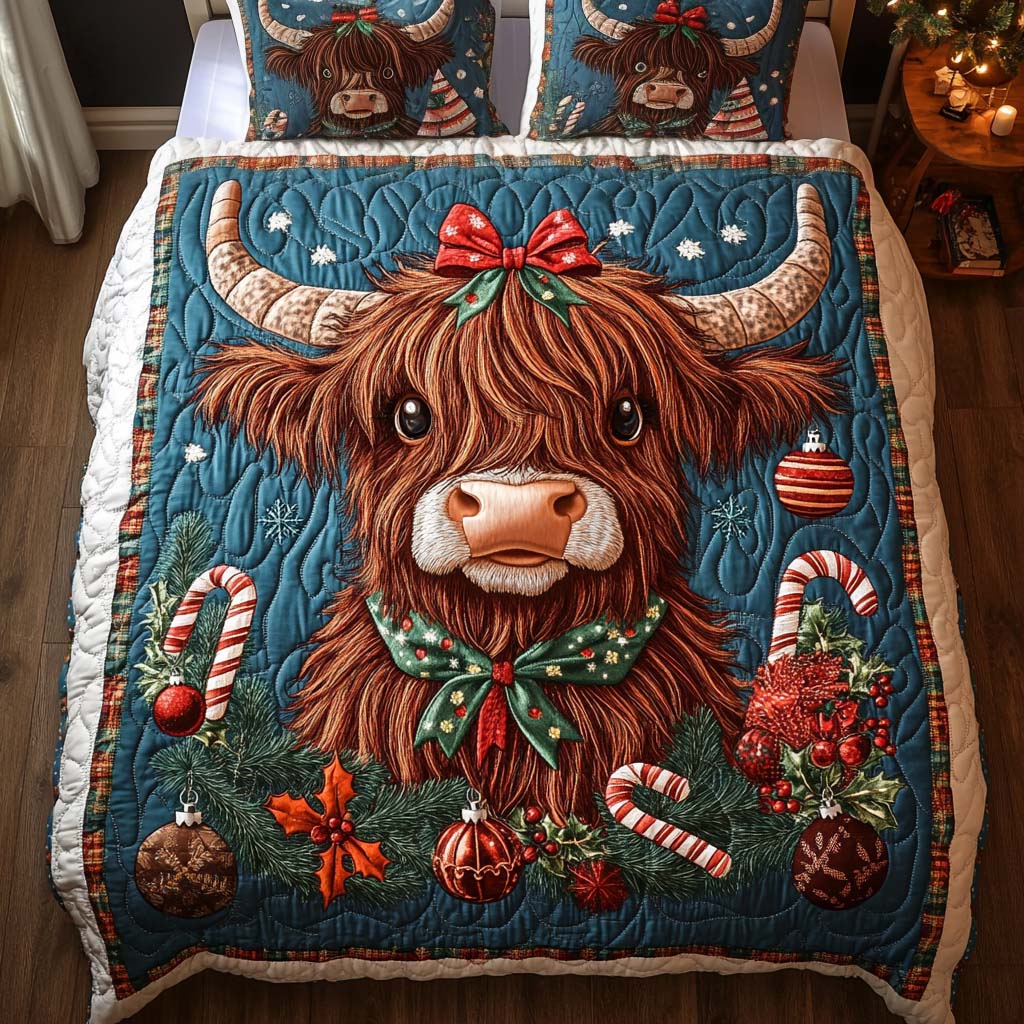 Christmas Charm 3-Piece Quilted Bedding Set NCU0NT2310