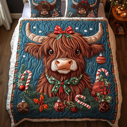 Christmas Charm 3-Piece Quilted Bedding Set NCU0NT2310