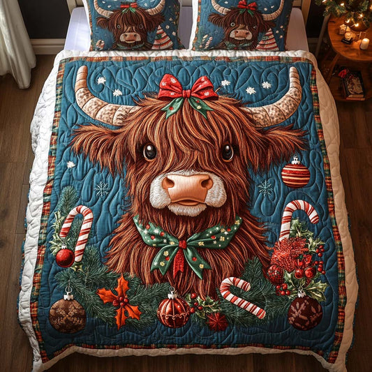 Christmas Charm 3-Piece Quilted Bedding Set NCU0NT2310