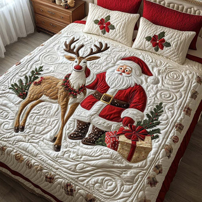 Christmas Cheer 3-Piece Quilted Bedding Set NCU0NT9797