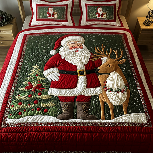 Christmas Cheer 3-Piece Quilted Bedding Set NCU0VH1298