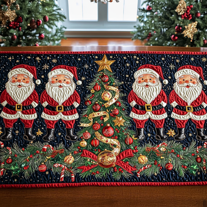 Christmas Cheer with Santa Quilted Table Runner NCU0DK1442