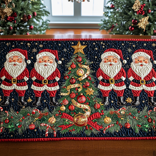 Christmas Cheer with Santa Quilted Table Runner NCU0DK1442