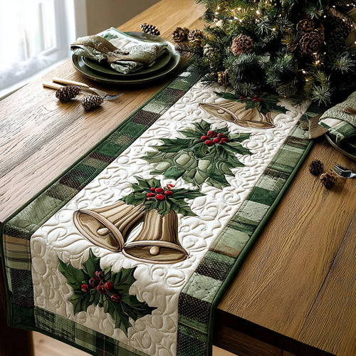Christmas Chime Quilted Table Runner NCU0PT9954