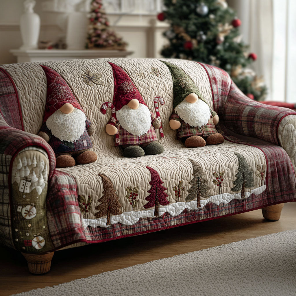 Christmas Companions Quilted Sofa Cover NCU0PT10464