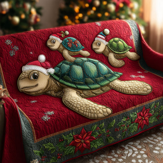 Christmas Cove Turtle Quilted Sofa Cover NCU0PT10691