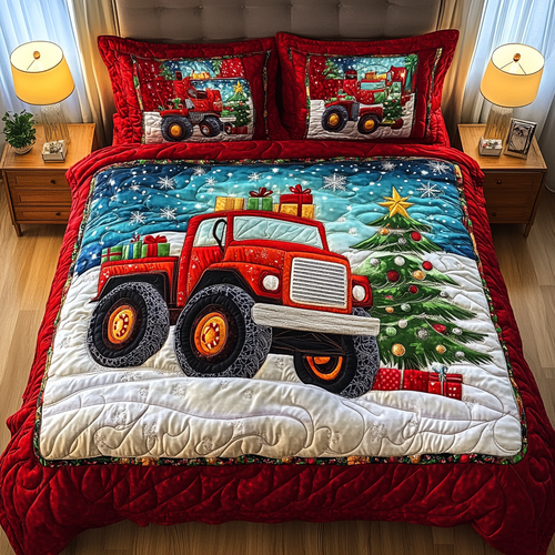 Christmas Cruiser 3-Piece Quilted Bedding Set NCU0TL2239