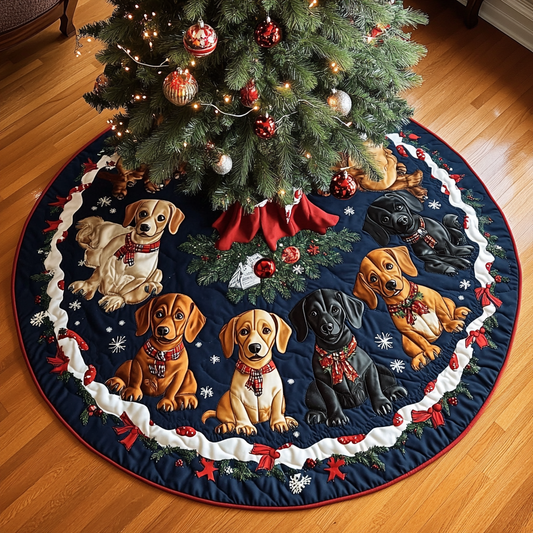 Christmas Dachshund Christmas Quilted Tree Skirt NCU0DK1841