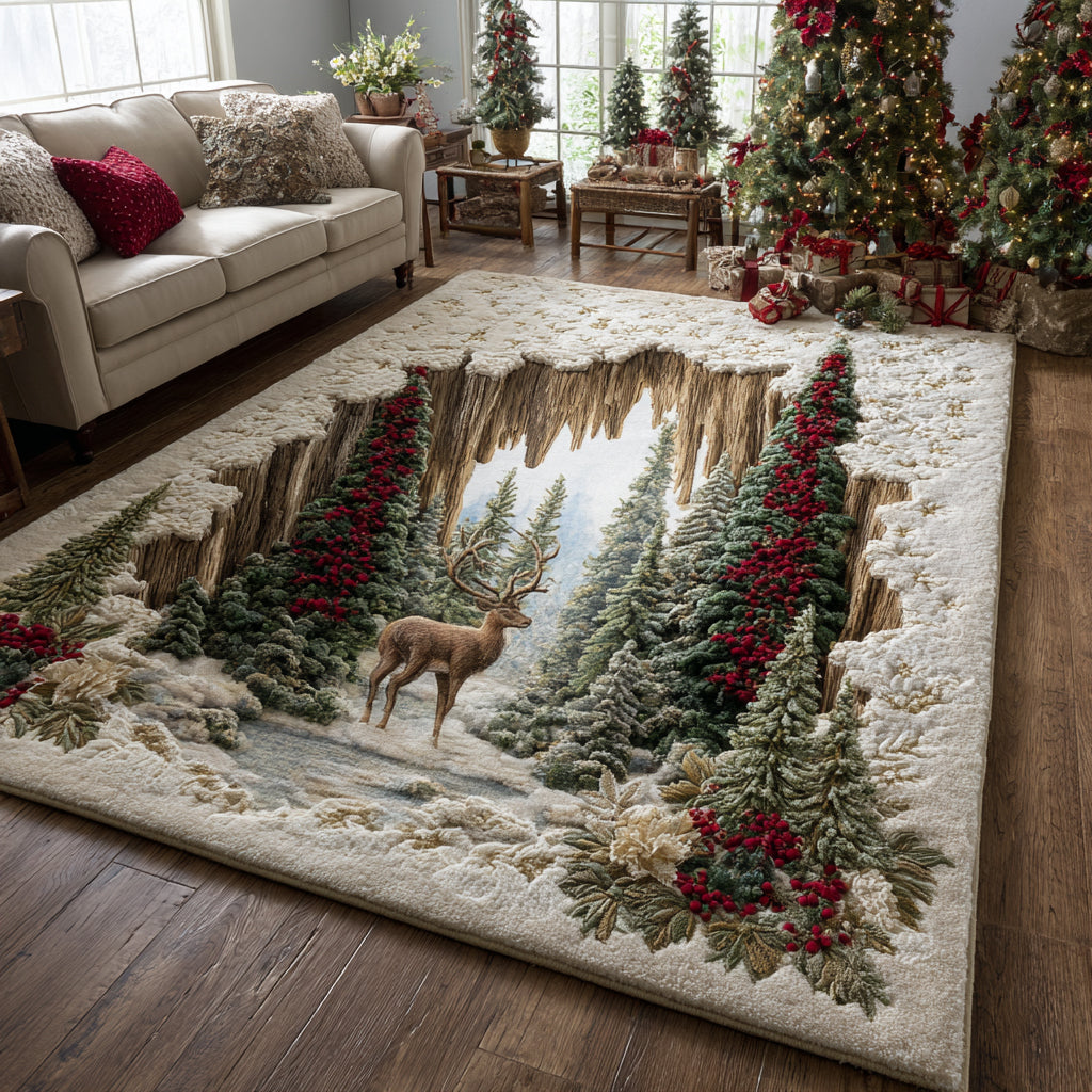 Christmas Deer Wonder Area Rug NCU0DV8795