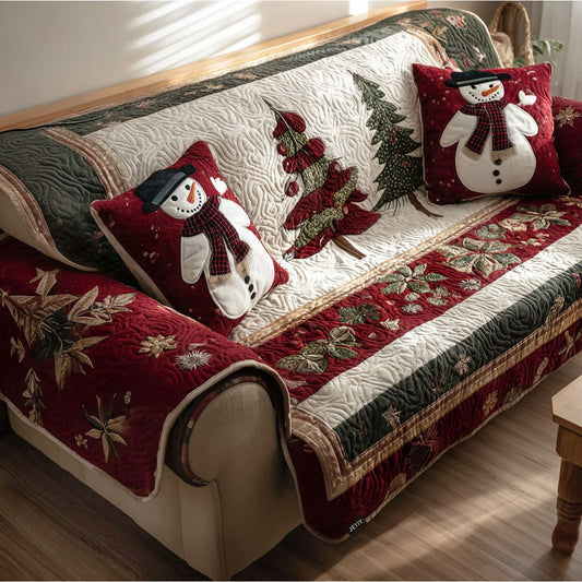 Christmas Eve Comfort Quilted Sofa Cover NCU0PT9668