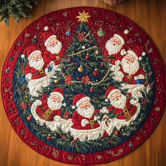 Christmas Eve Echo Quilted Round Mat NCU0DK1302