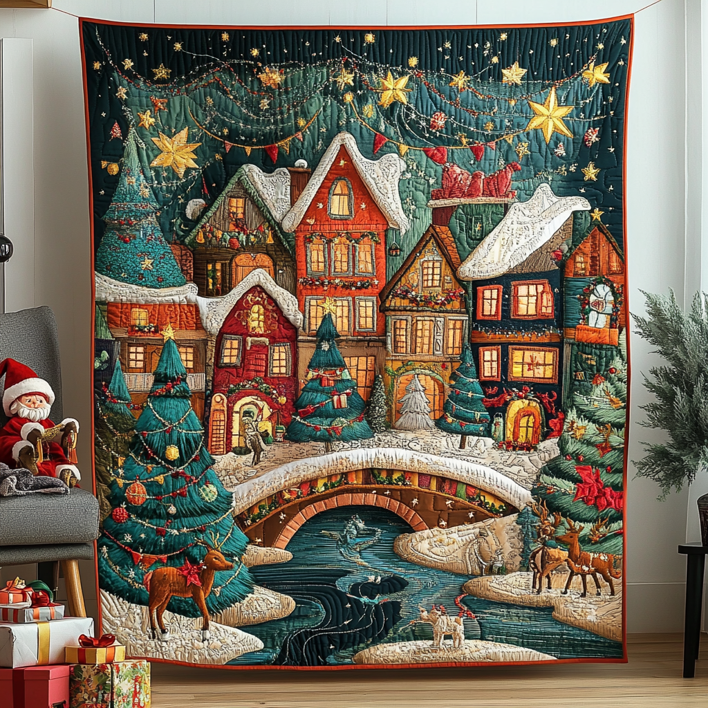 Christmas Eve Quilted Blanket NCU0VH1200