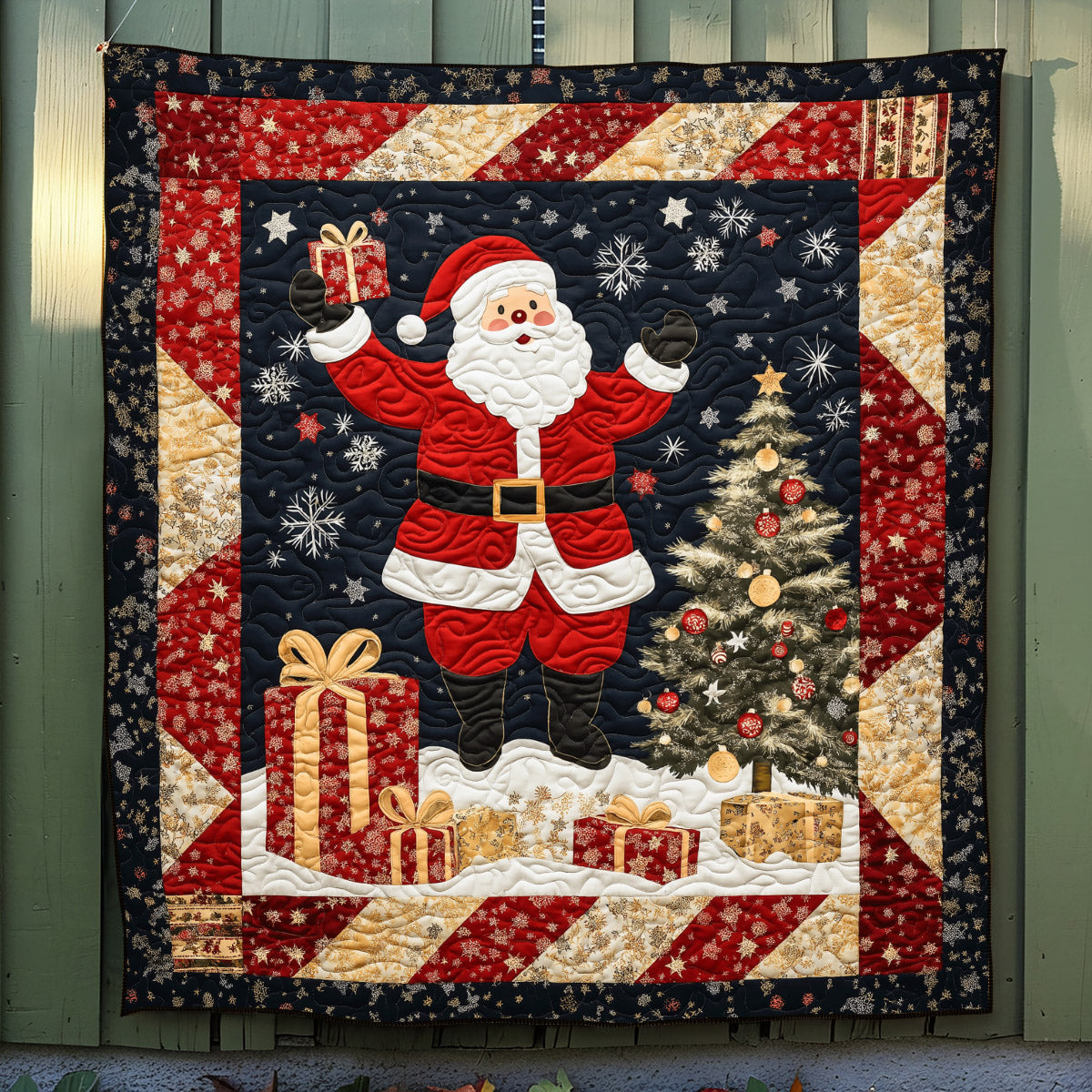 Christmas Eve Santa Quilted Blanket NCU0TL1701