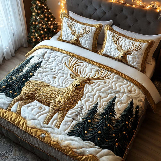 Christmas Eve Sentinel 3-Piece Quilted Bedding Set NCU0XD196